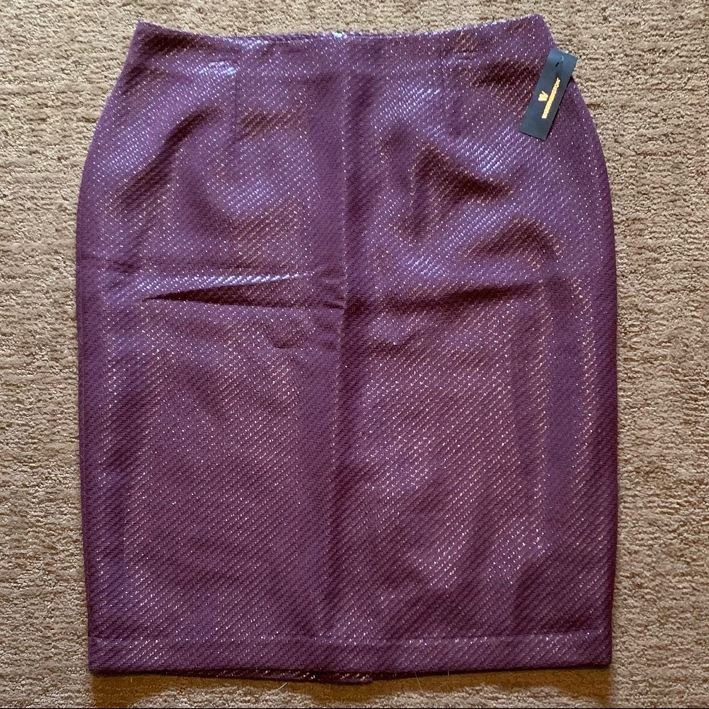 Worthington Burgundy Pencil Skirt